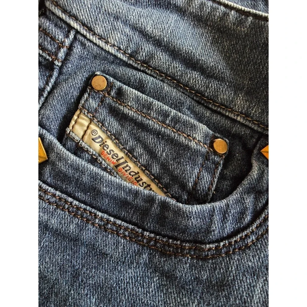 Diesel Ronhar 008RR Womens Low Rise Flare Jeans‎ Dark Wash Size 27x30 Stretch